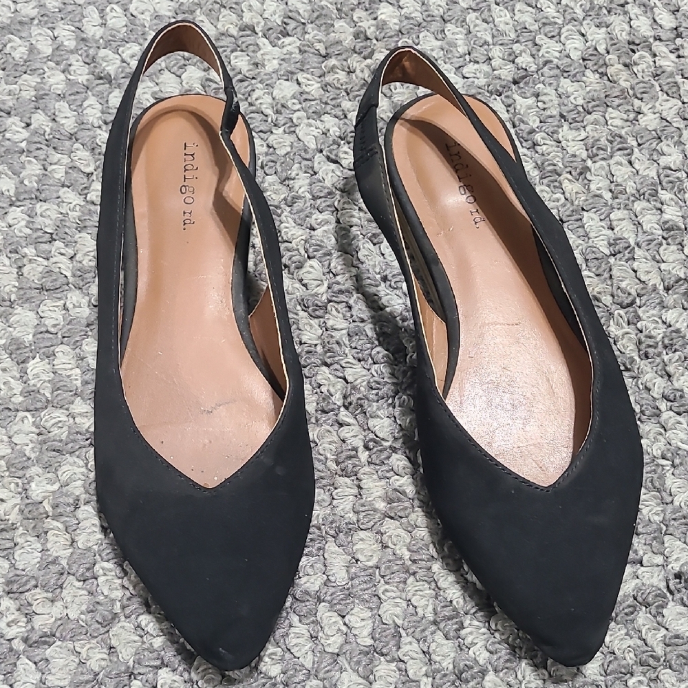 Indigo Black Women's Slingback Flats